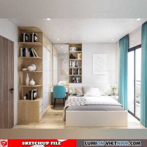 Bedroom - Sketchup Interior Scene By Quang Sang
