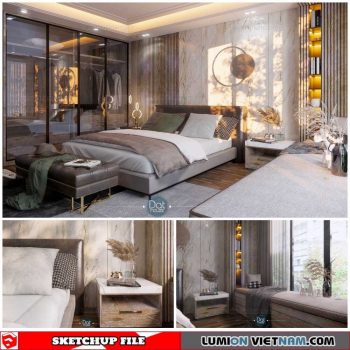 Bedroom - Sketchup Interior Scene By DatHouzz