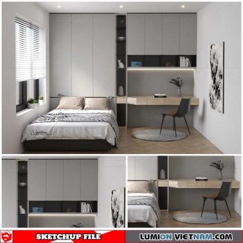 Bedroom - Sketchup Interior Scene By Bruce Lee