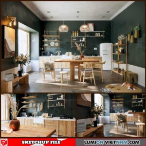 Kitchenroom - Sketchup Interior Scene By DatHouzz