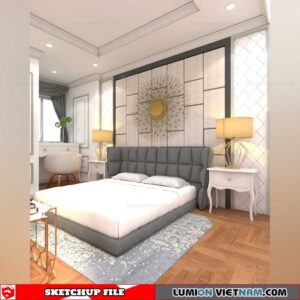 Bedroom - Sketchup Interior Scene By Minh