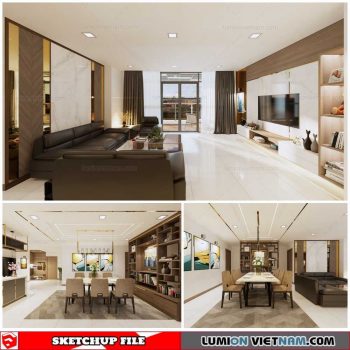 Apartment - Sketchup Interior Scene By Nguyen Thi