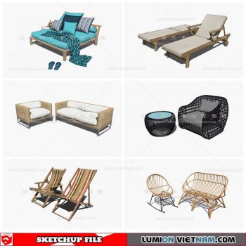 Outdoor Chair - Sketchup Models By Cuong Covua