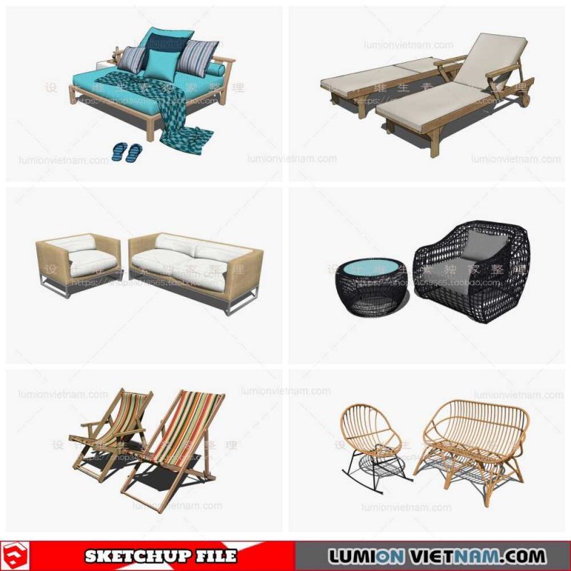 Outdoor Chair - Sketchup Models By Cuong Covua