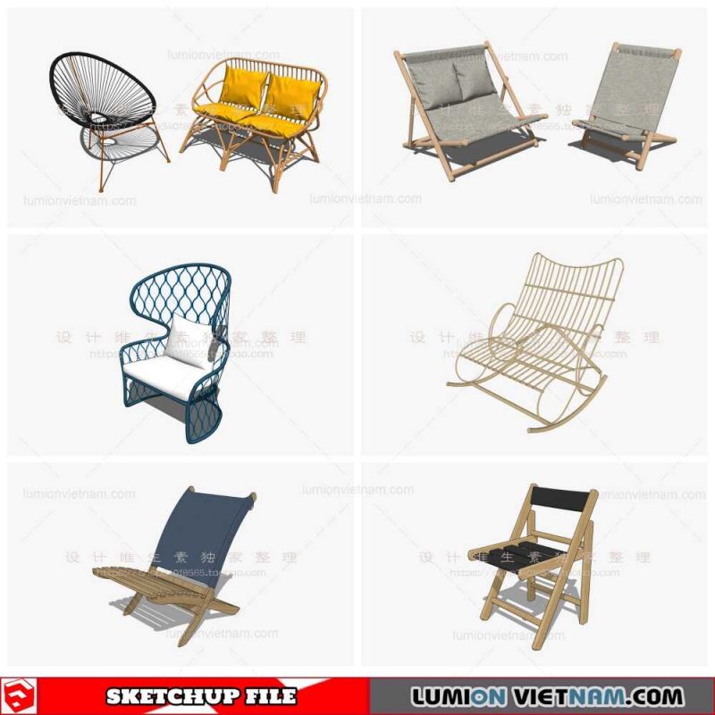 Outdoor Chair - Sketchup Models By Cuong Covua