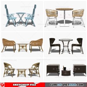 Outdoor Chair - Sketchup Models By Cuong Covua