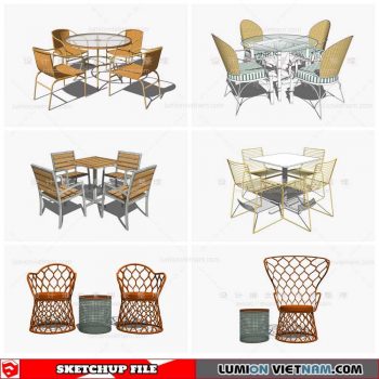 Outdoor Chair - Sketchup Models By Cuong Covua