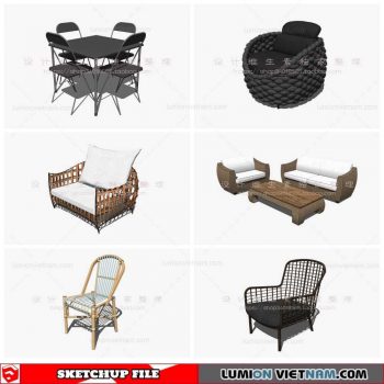 Outdoor Chair - Sketchup Models By Cuong Covua