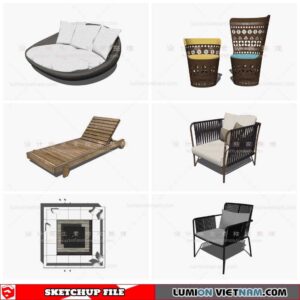 Outdoor Chair - Sketchup Models By Cuong Covua