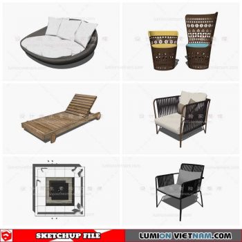 Outdoor Chair - Sketchup Models By Cuong Covua