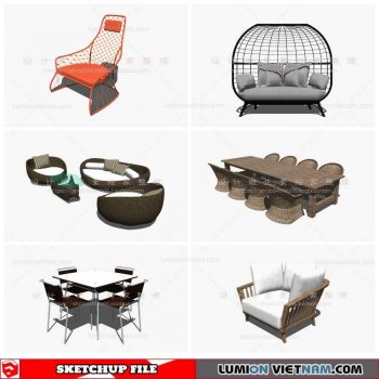 Outdoor Chair - Sketchup Models By Cuong Covua