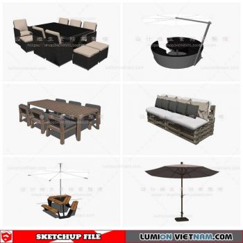 Outdoor Chair - Sketchup Models By Cuong Covua
