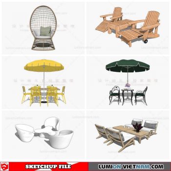 Outdoor Chair - Sketchup Models By Cuong Covua