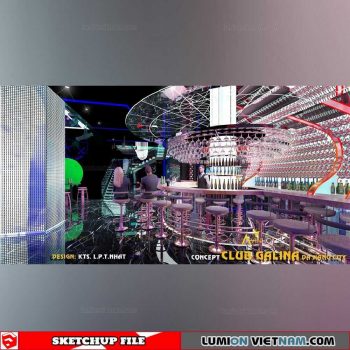Galina Club - Sketchup Interior Scene By Nhat Lee  
