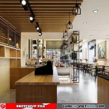 Coffee Room - Sketchup Interior Scene By Arc Truyen Tran
