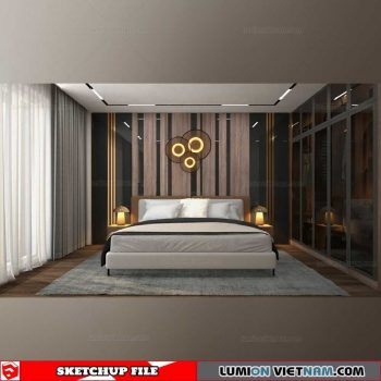 Bedroom - Sketchup Interior Scene By Duc Thuan