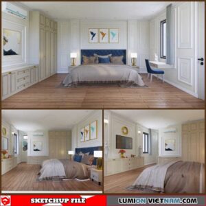 Bedroom - Sketchup Interior Scene By Duong Duong