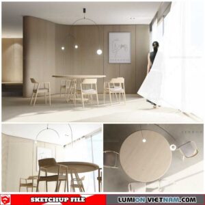 Living room - Sketchup Interior Scene By Van Thi