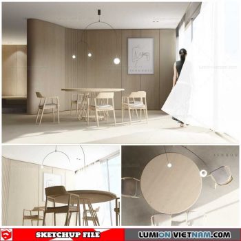 Living room - Sketchup Interior Scene By Van Thi