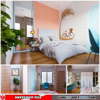 Bedroom - Sketchup Interior Scene By Do Duc Minh