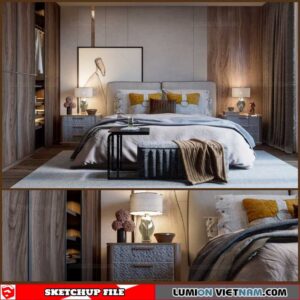 Bedroom - Sketchup Interior Scene By Quoc Vi Phan