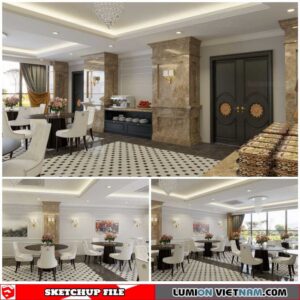 Kitchenroom - Sketchup Interior Scene By Diep Vinh