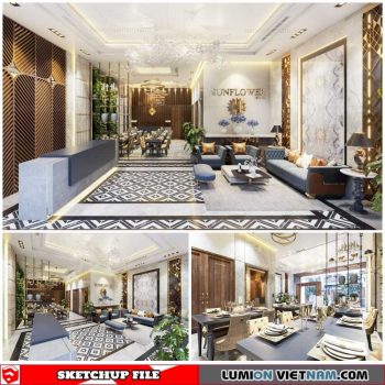 Hotel - Sketchup Interior Scene By Nguyen Truong