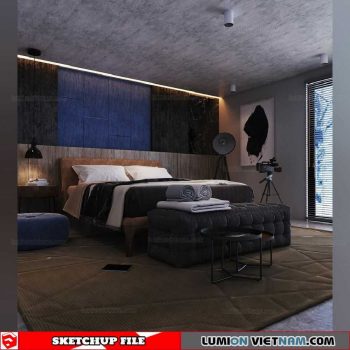 Bedroom - Sketchup Interior Scene By Binh Thanh Tran