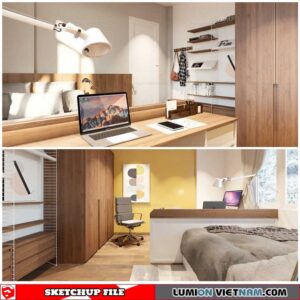 Bedroom - Sketchup Interior Scene By Ca Dui