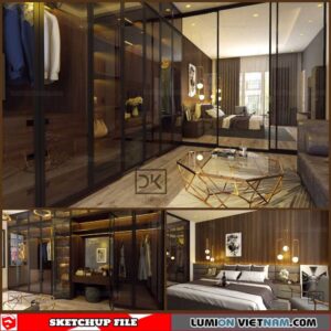 Bedroom Dressingroom - Sketchup Interior Scene By Duc Khanh