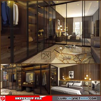 Bedroom Dressingroom - Sketchup Interior Scene By Duc Khanh