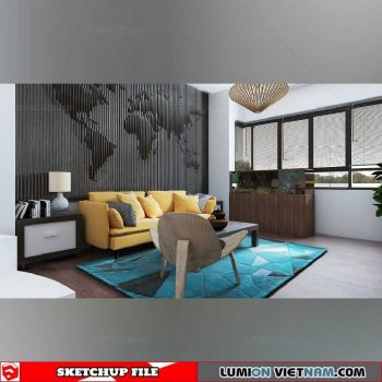 Living room - Sketchup Interior Scene By Binh Thanh Tran