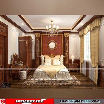 Neoclassical Bedroom - Sketchup Interior Scene By Dai Ca