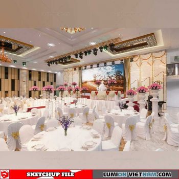 Wedding Center - Sketchup Interior Scene By Nam Long