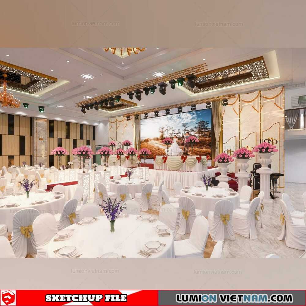 3379-Interior-Wedding-Center-Scene-Sketchup-Model-By-Nam-Long-Sketchup-Models
