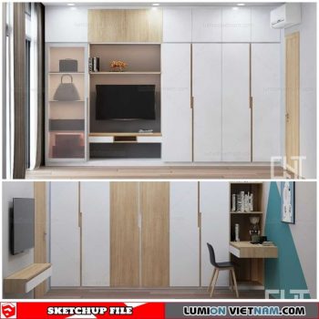 Apartment Room - Sketchup Interior Scene By Qht Decor