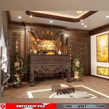 Altar Room - Sketchup Interior Scene By Do Nhu Ba