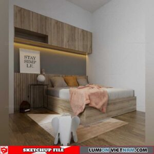 Bedroom - Sketchup Interior Scene By Kts Nghia Than