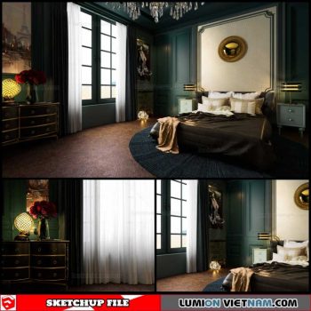 Bedroom - Sketchup Interior Scene By Nguyen Dinh Quoc
