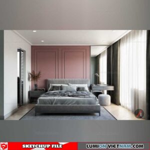 Bedroom - Sketchup Interior Scene By Lanh Leo