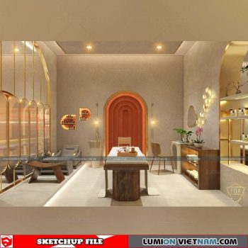 Spa - Sketchup Interior Scene By Dai Vu