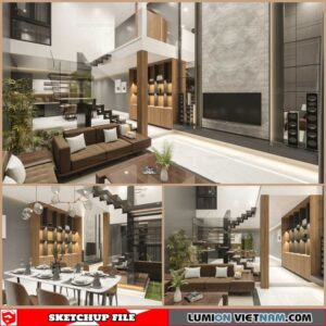 Living room - Sketchup Interior Scene By Ca Dui