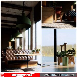 The Coffee - Sketchup Interior Scene By Quang Vinh