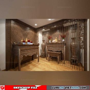 Altar Room - Sketchup Interior Scene By Dong Kien