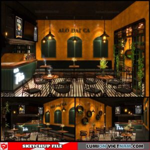The Coffee - Sketchup Interior Scene By Dai Ca