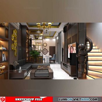 Living room - Sketchup Interior Scene By Bui Duy Thuong