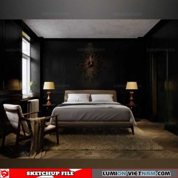 Bedroom - Sketchup Interior Scene By An Archivn