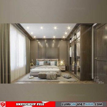 Bedroom - Sketchup Interior Scene By Tung Tung