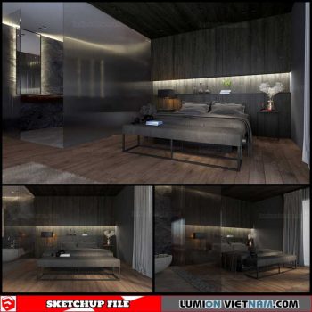 Bedroom - Sketchup Interior Scene By Pham Tuan