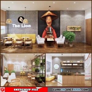 Milk Tea - Sketchup Interior Scene By Truong Xuan